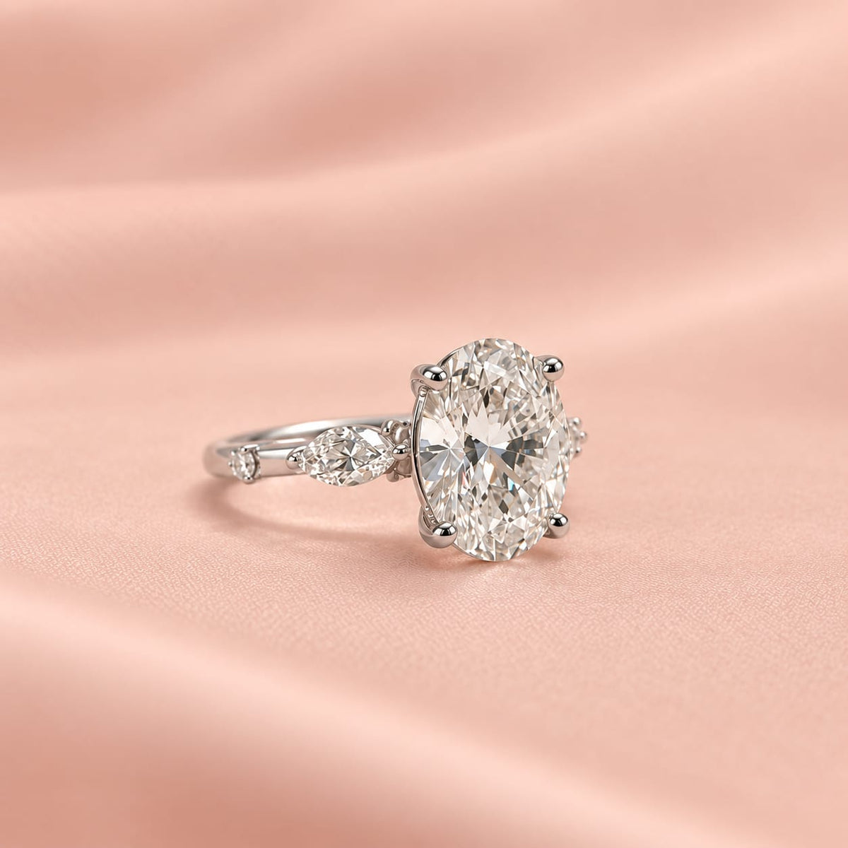 Zaina Elise lab grown diamond ring in 14k Rose Gold, detail view 7