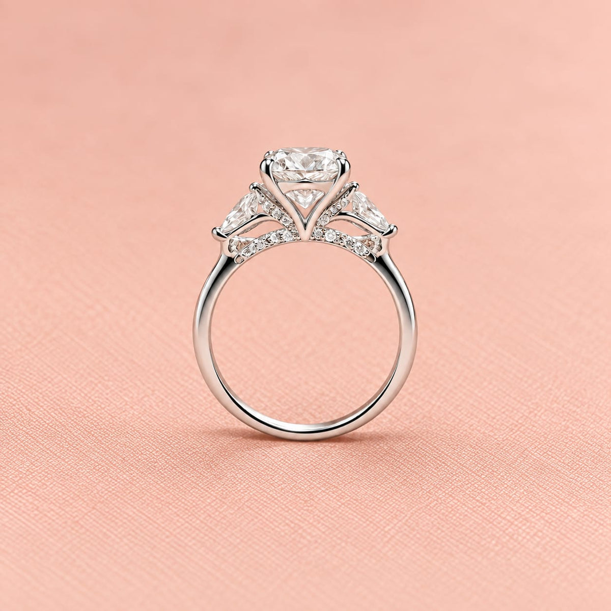 Zaina Iris lab grown diamond ring in 14k Rose Gold, detail view 7