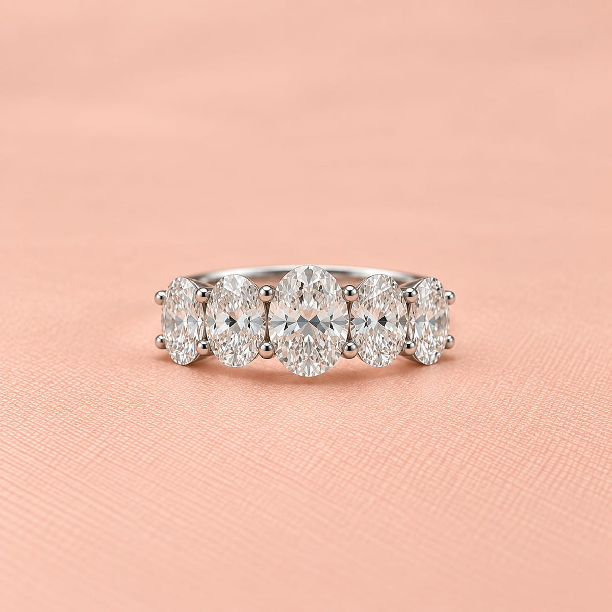 Zaina Lumière lab grown diamond ring in 14k Rose Gold, detail view 7