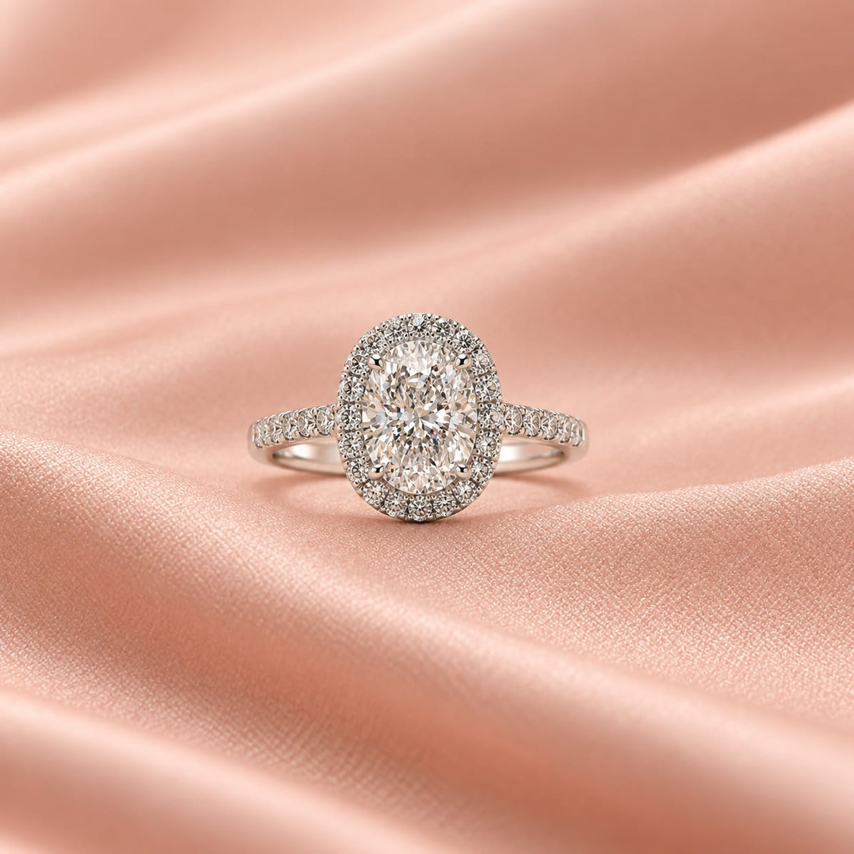 Zaina Aura Elongated Cushion lab grown diamond ring in 14k Yellow Gold, detail view 9